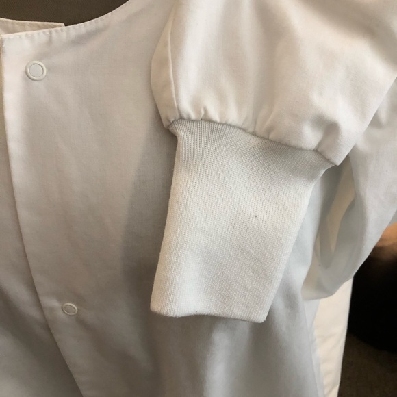 Landau White long lab coat. Sz Large - Picture 8 of 9